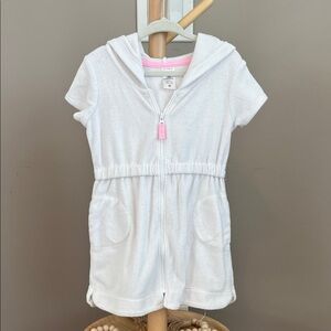 ⭐️⭐️PICK 5 / $20 Carter's White Unicorn Hooded Toddler Girl Robe Coverup 3T
